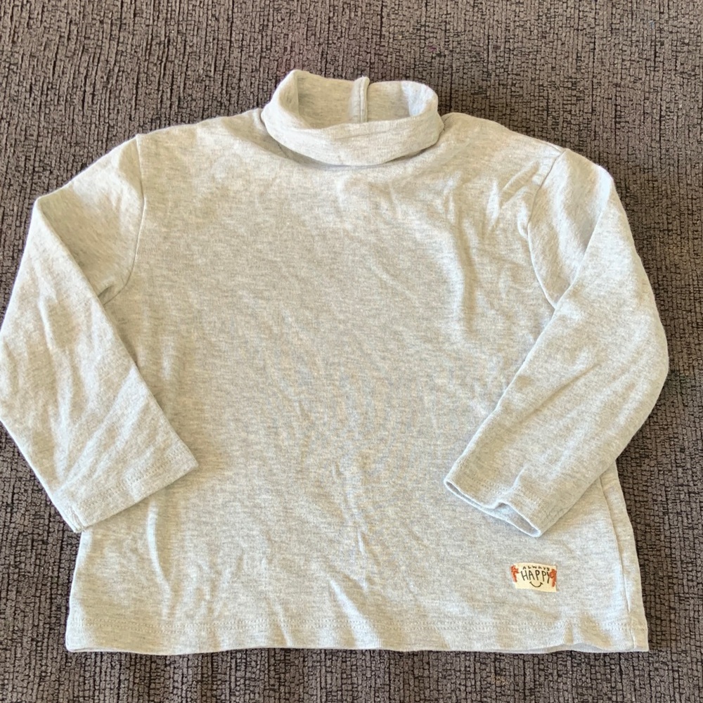 🍊5/$25 Zara Gray Kids Turtleneck Shirt size 18-24m